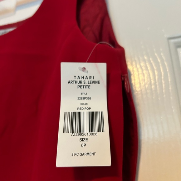 Brand New with tag Tahari 3pc red Tahari jacket with top and dress - Picture 7 of 8